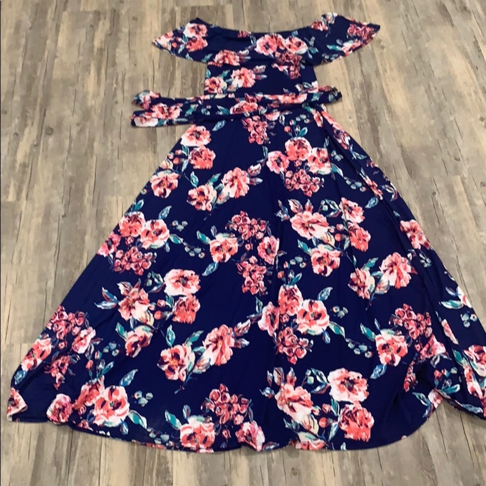 Pink Blush Off the Shoulder Maternity Dress